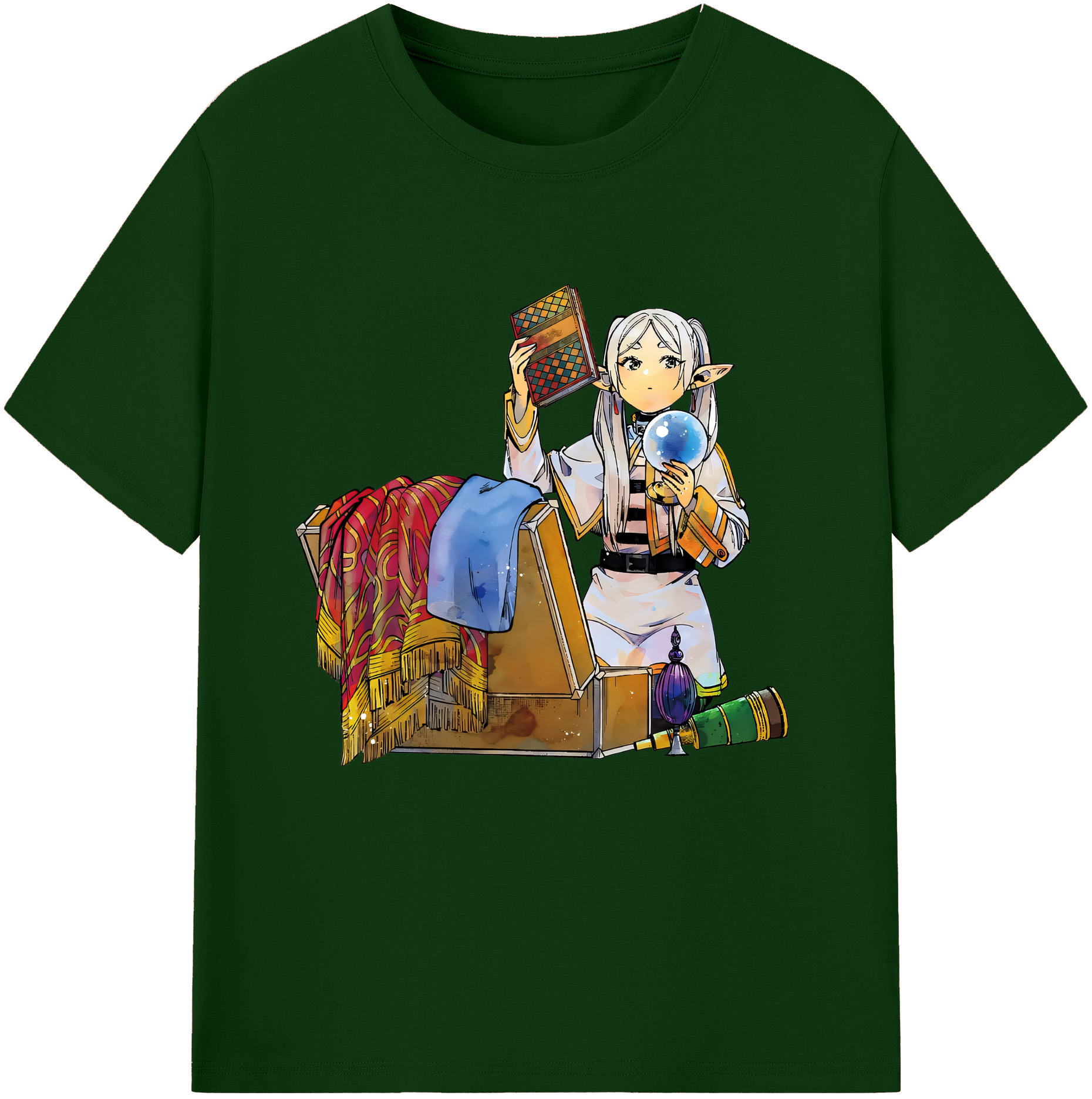 （画像用） 葬送のフリーレン Frieren 綿100％半袖Tシャツ（フロントプリント）